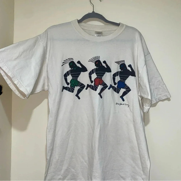 Men’s Vintage 90’s John A Conway  Artist Dancing People Graphic T-Shirt Size L - Picture 7 of 14